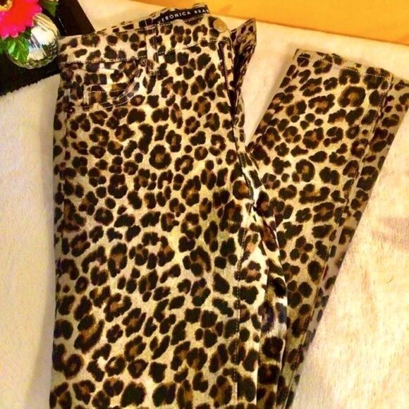 VERONICA BEARD BROOKE MID-RISE LEOPARD PRINT SKINNY JEANS SZ 0 NWT - Picture 13 of 16
